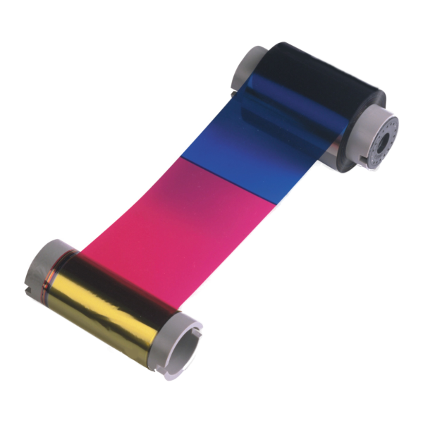 Fargo DTC550 Full colour resin ribbon with black and clear overlay